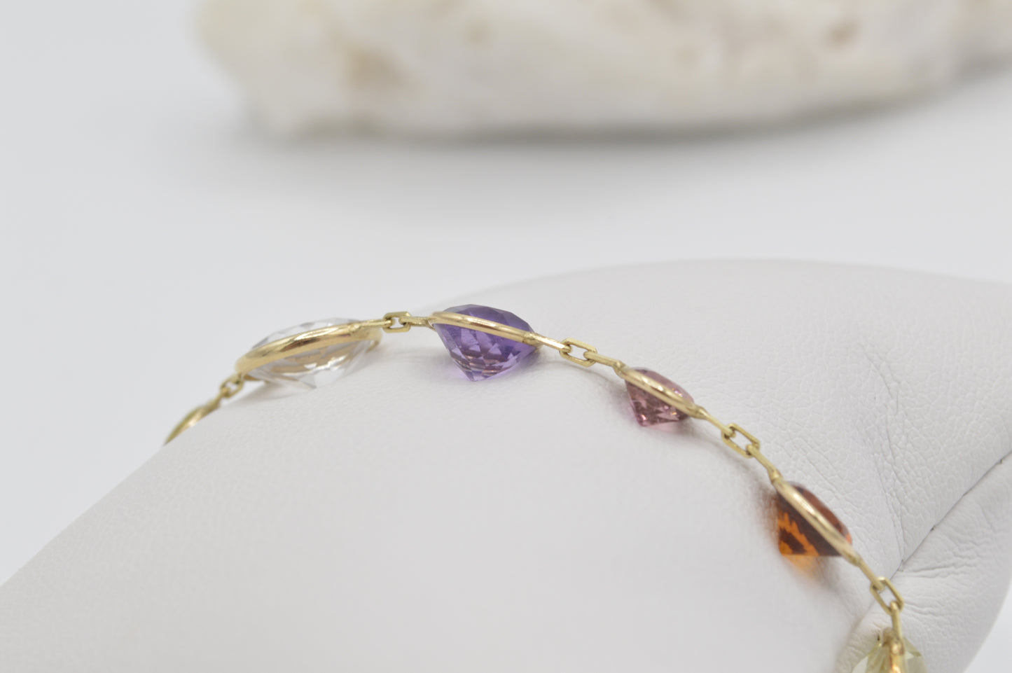 Multi-Gemstone Bracelet, 14k