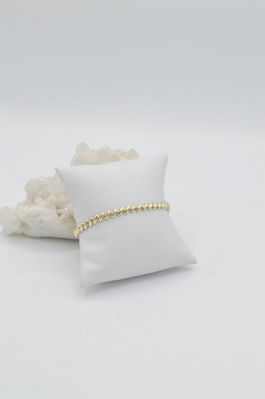 Macaroni Bracelet, 14k