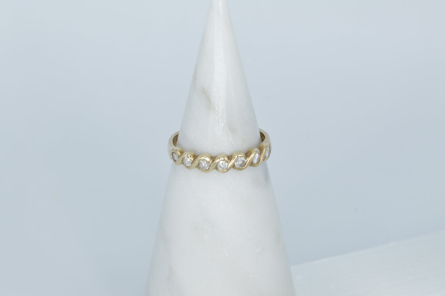 Waved-Bezel Ring