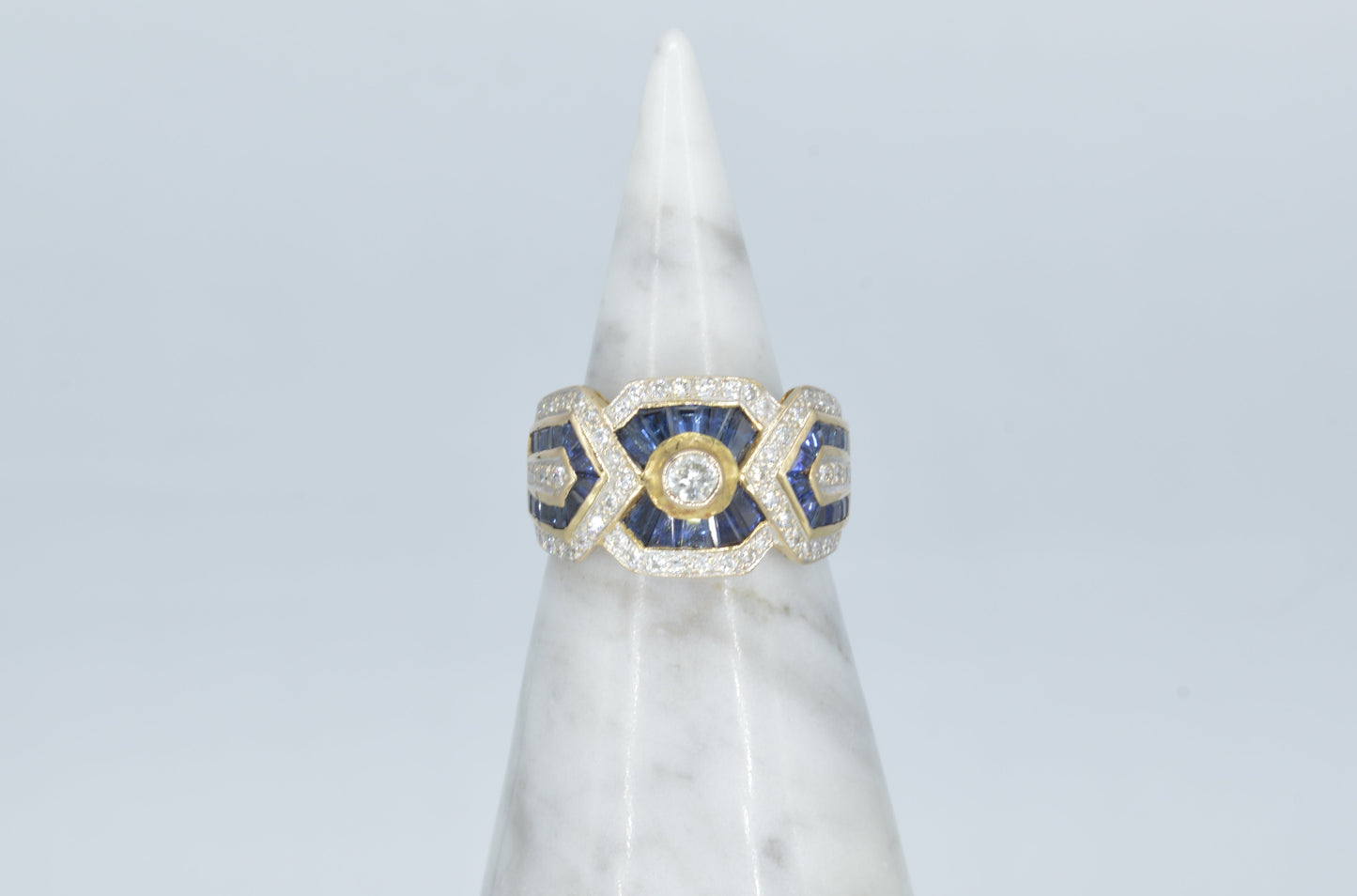 Sapphire Deco Ring
