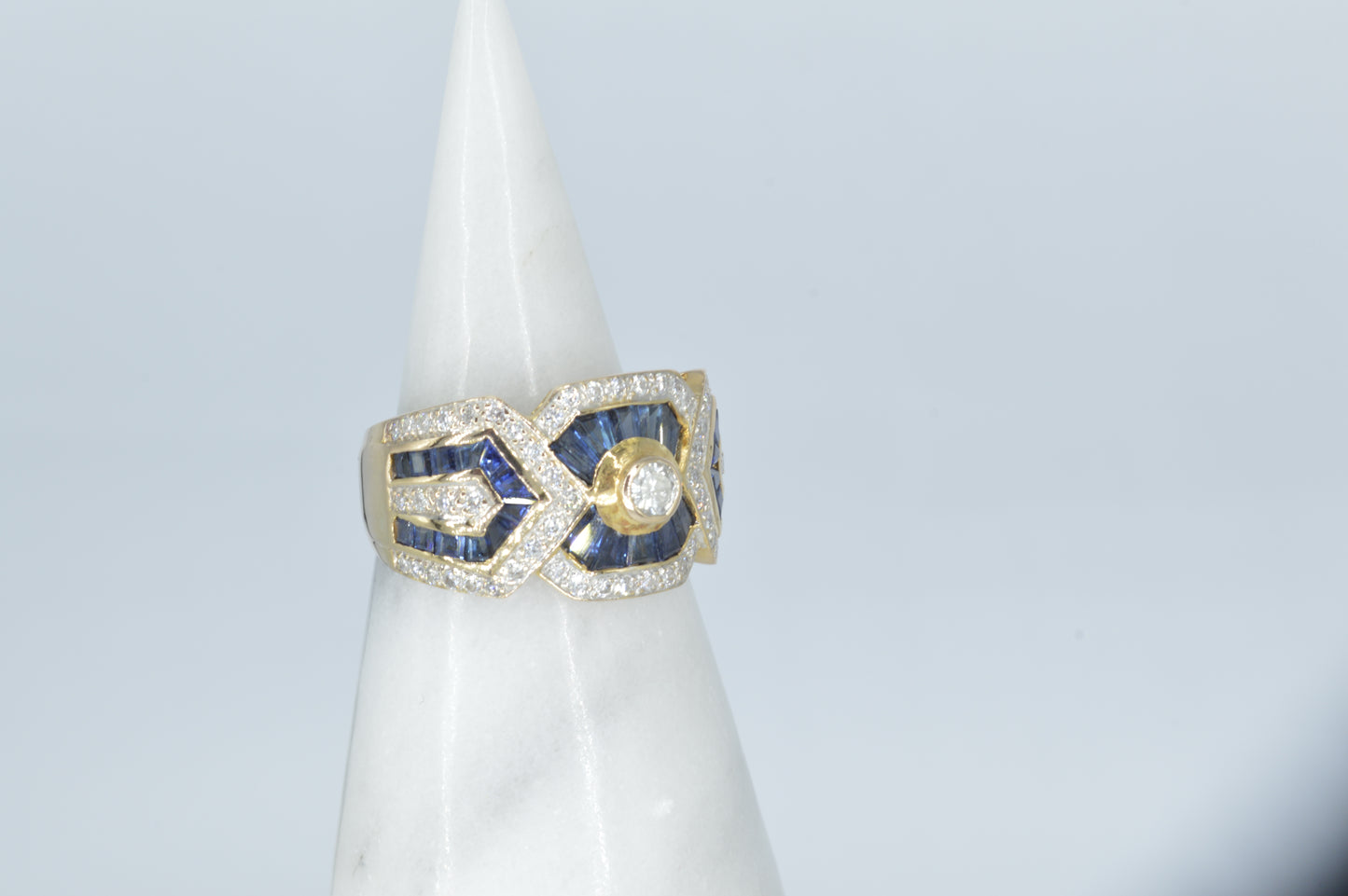 Sapphire Deco Ring