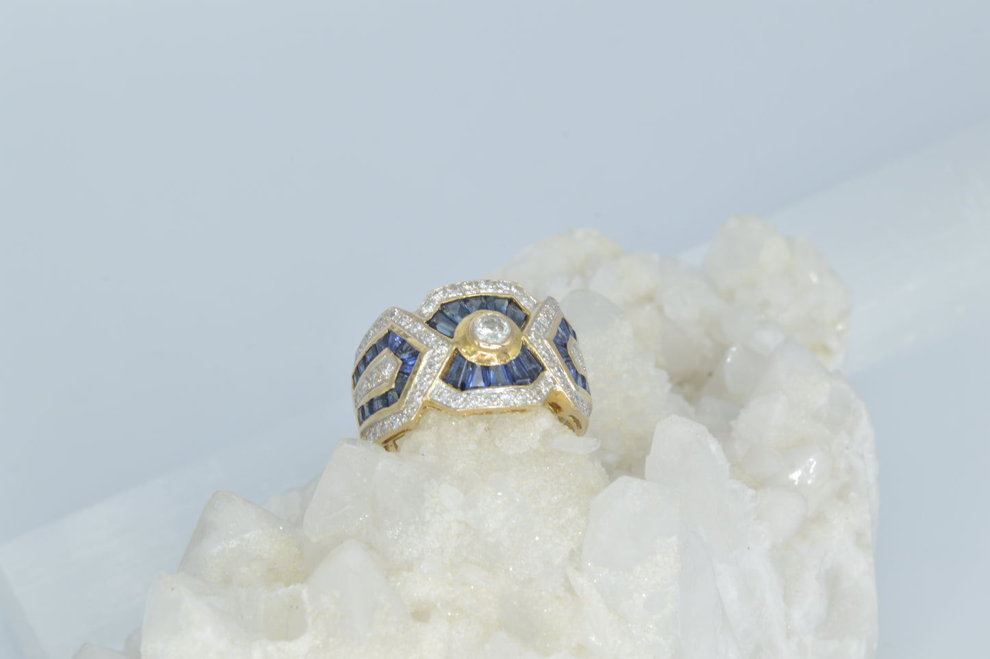 Sapphire Deco Ring