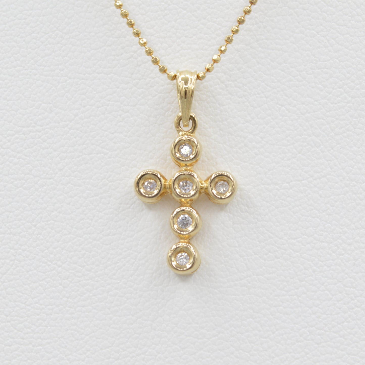 Dainty Bezel Diamond Cross