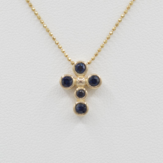 Dainty Sapphire Cross