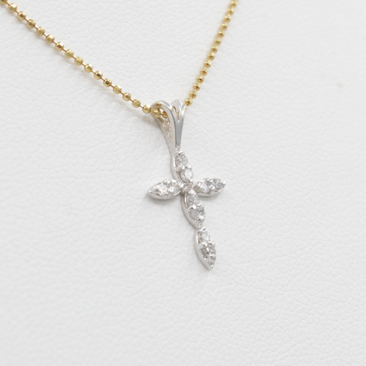White Gold Diamond Cross