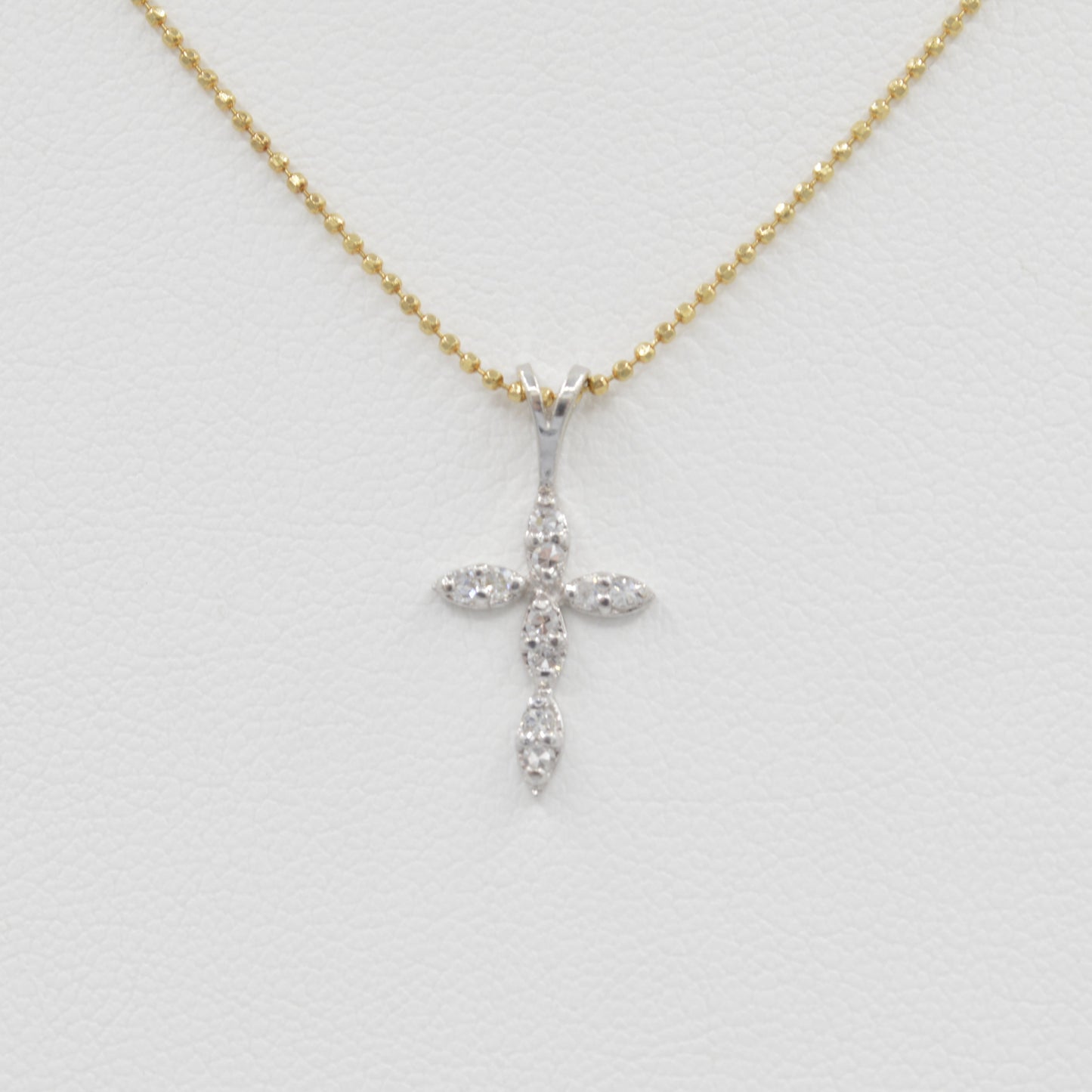 White Gold Diamond Cross