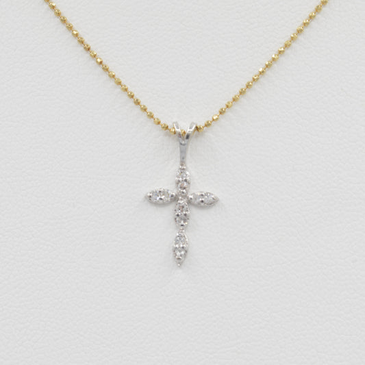 White Gold Diamond Cross
