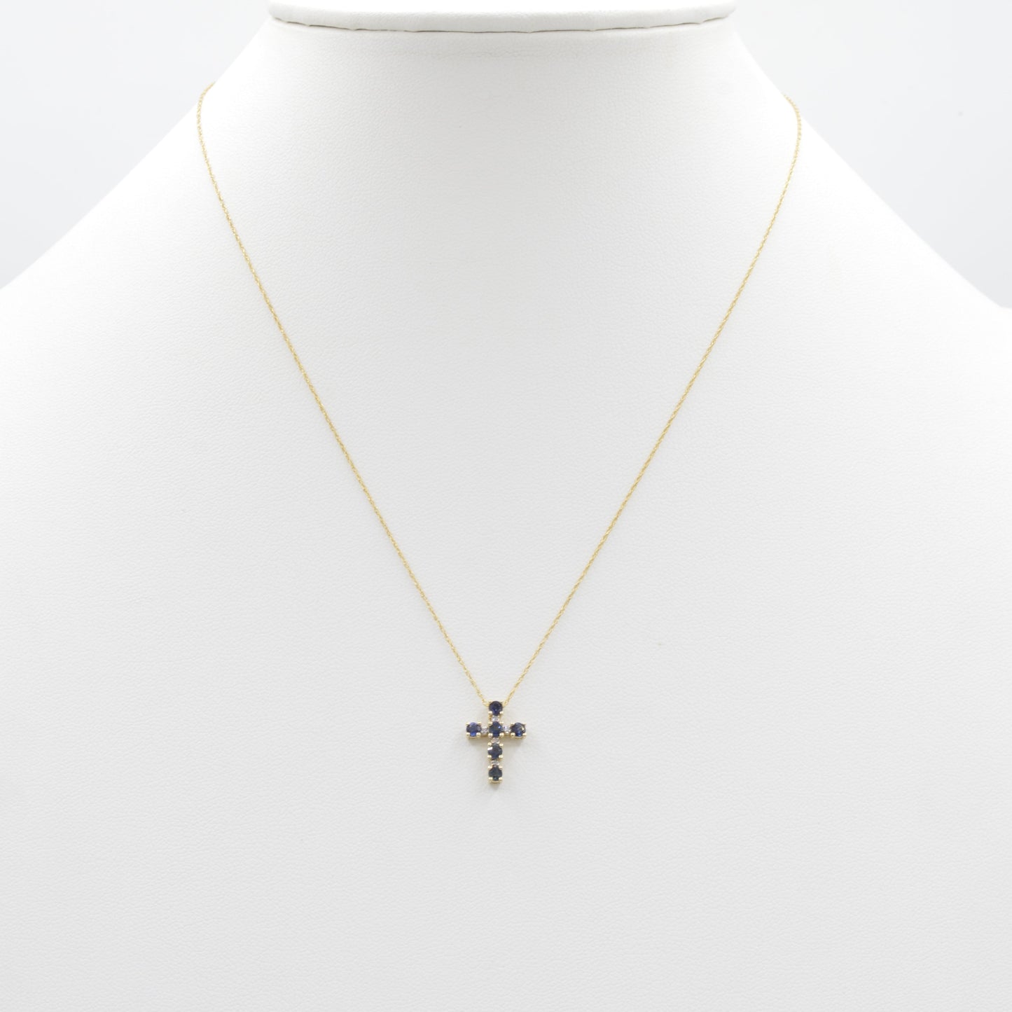 Sapphire Cross Necklace