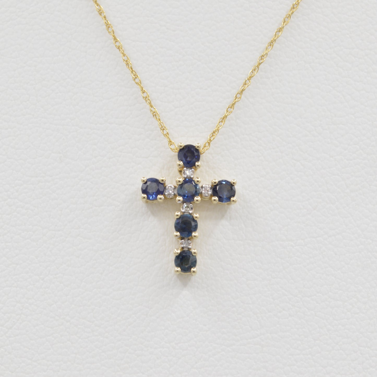 Sapphire Cross Necklace