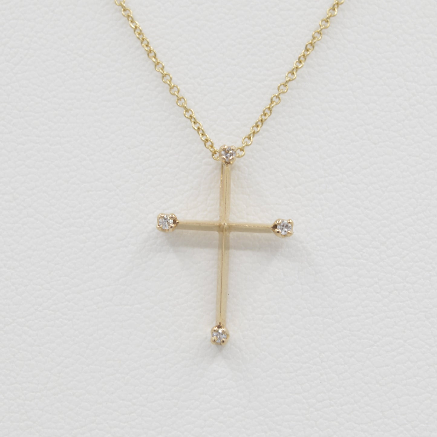 Simple Diamond Cross Necklace