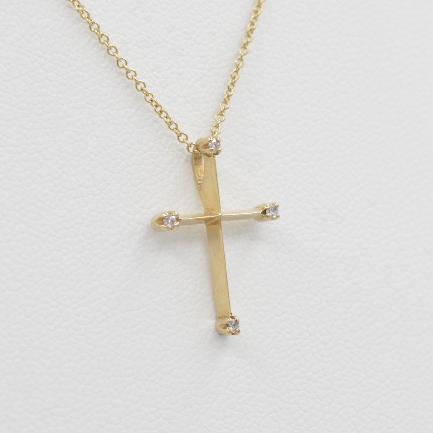 Simple Diamond Cross Necklace