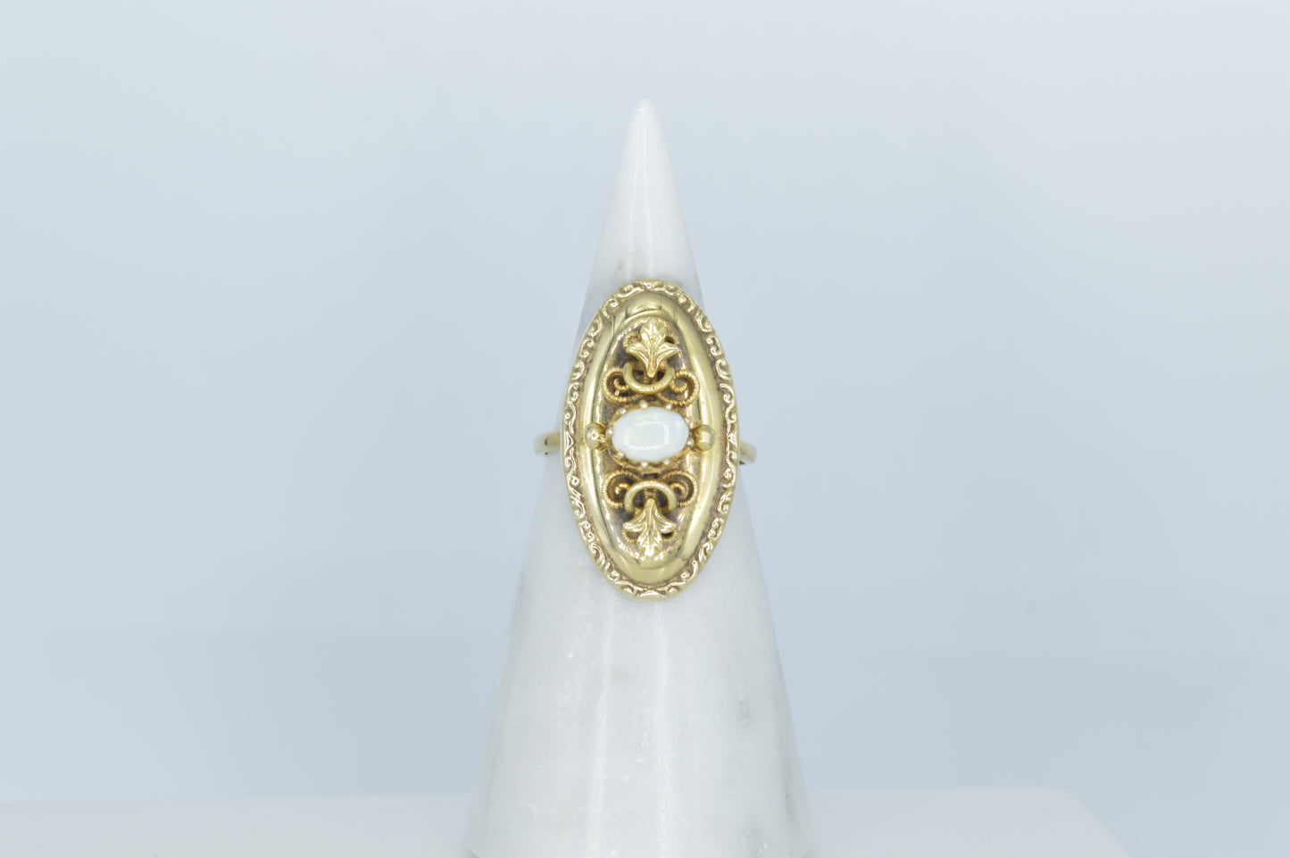 Opal Shield Ring
