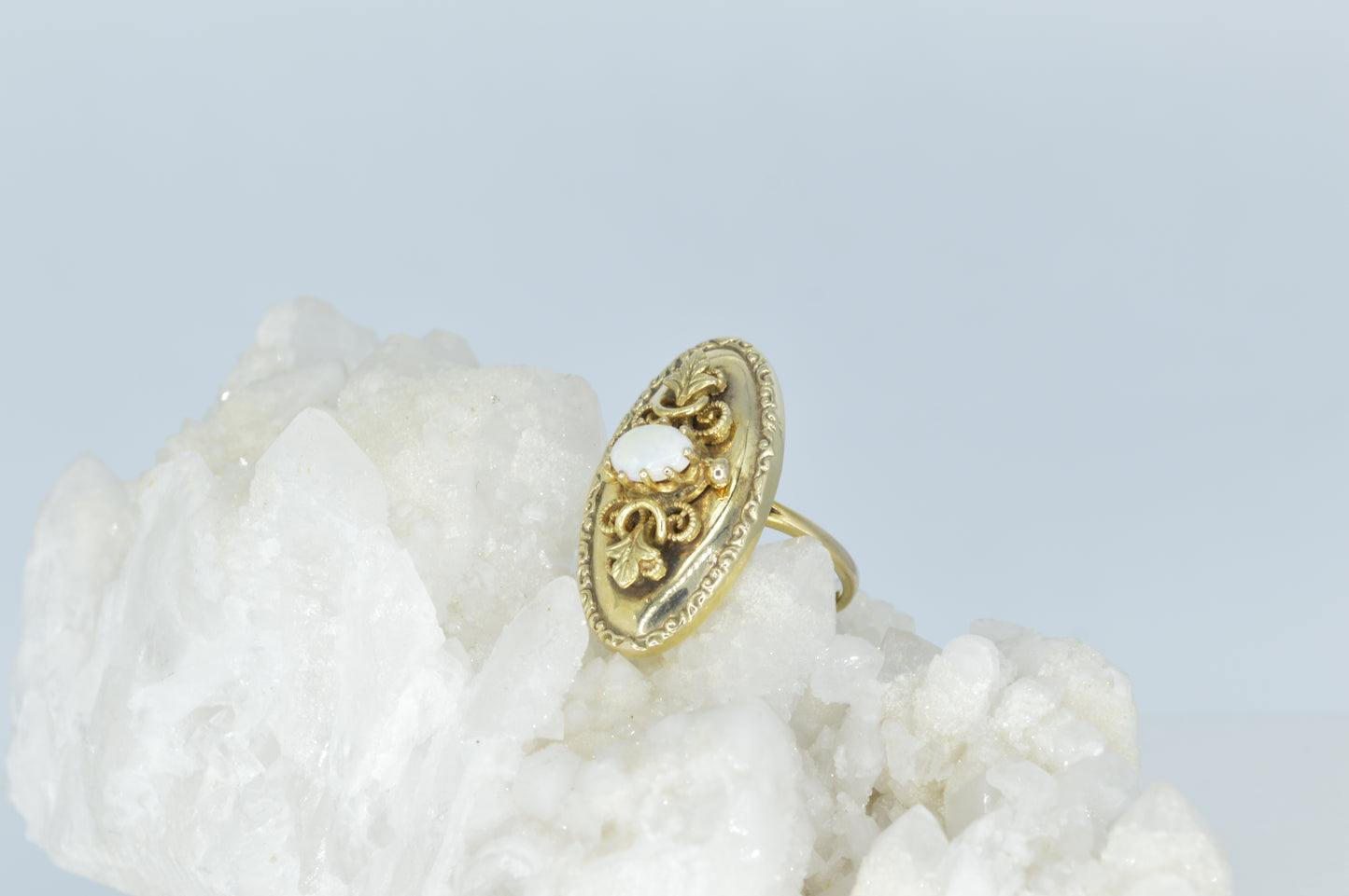 Opal Shield Ring