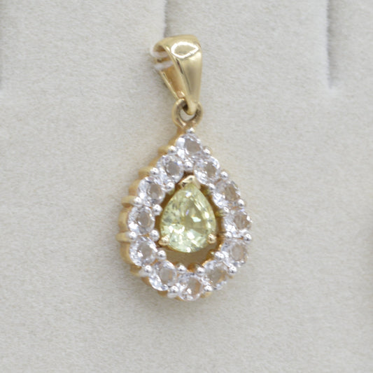 Classic Pear Citrine & Diamond