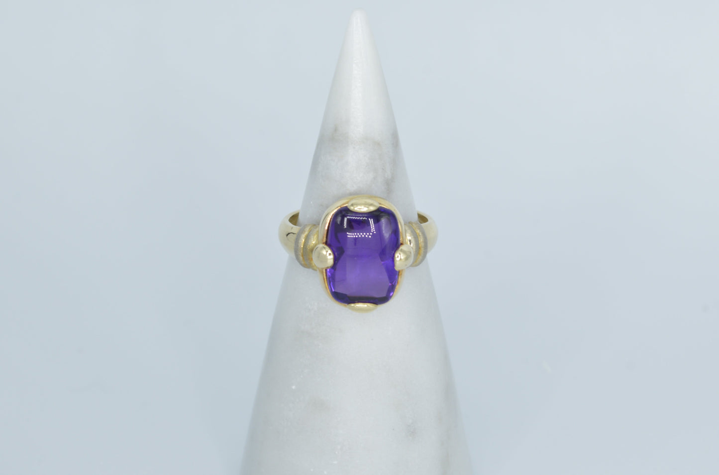 Amethyst Jellybean Ring