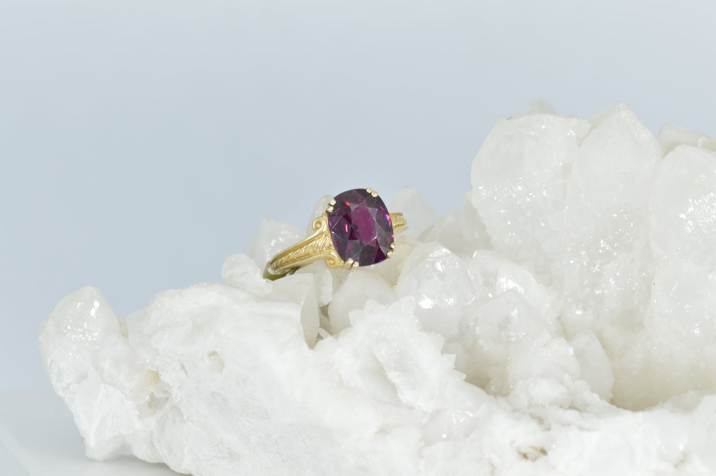 Simple Garnet Ring