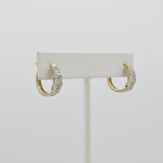 Diamond Flowered Hoops