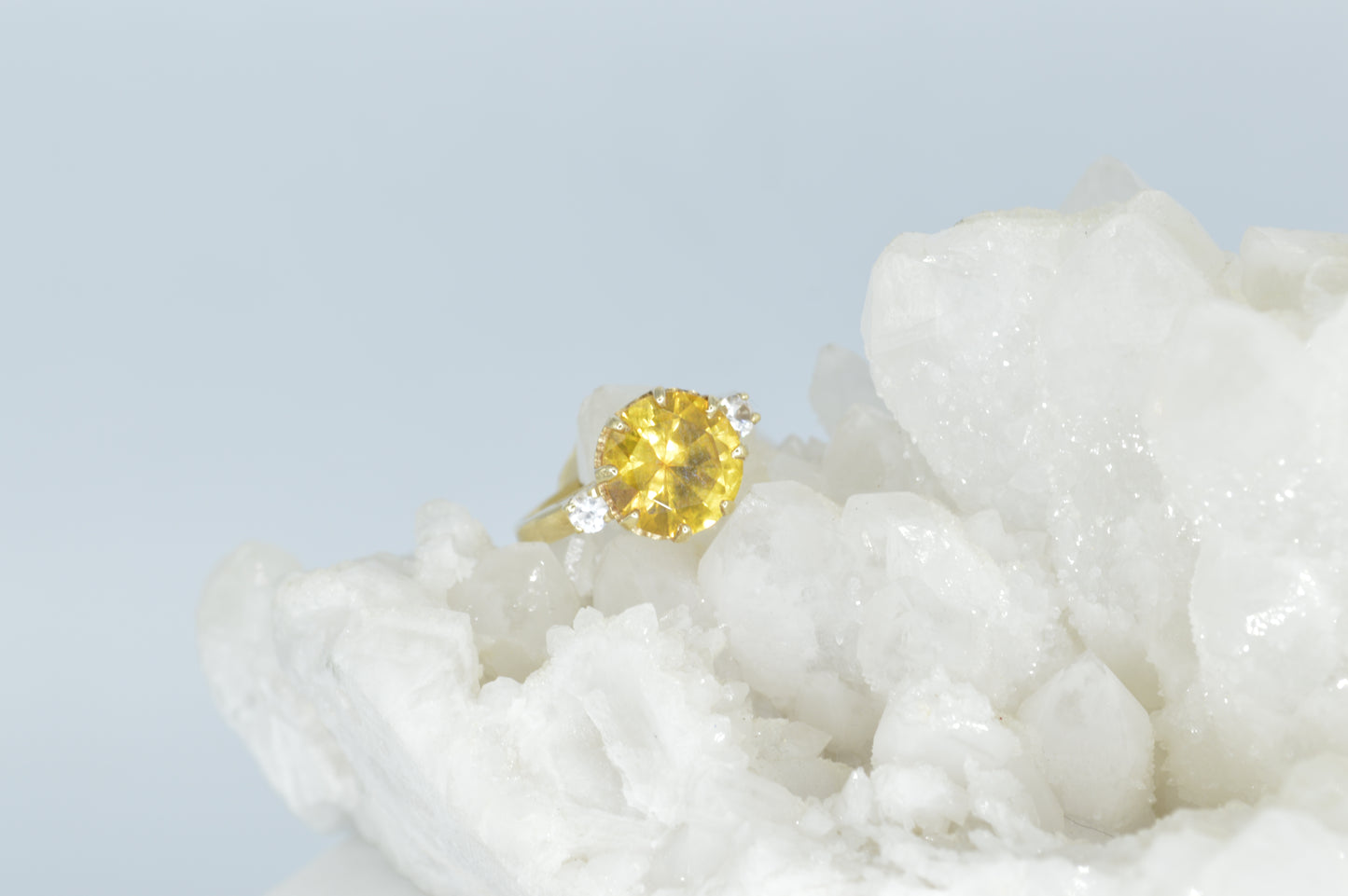 Diamond & Citrine Ring
