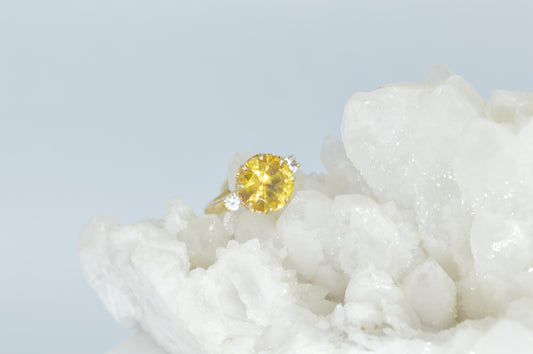 Diamond & Citrine Ring