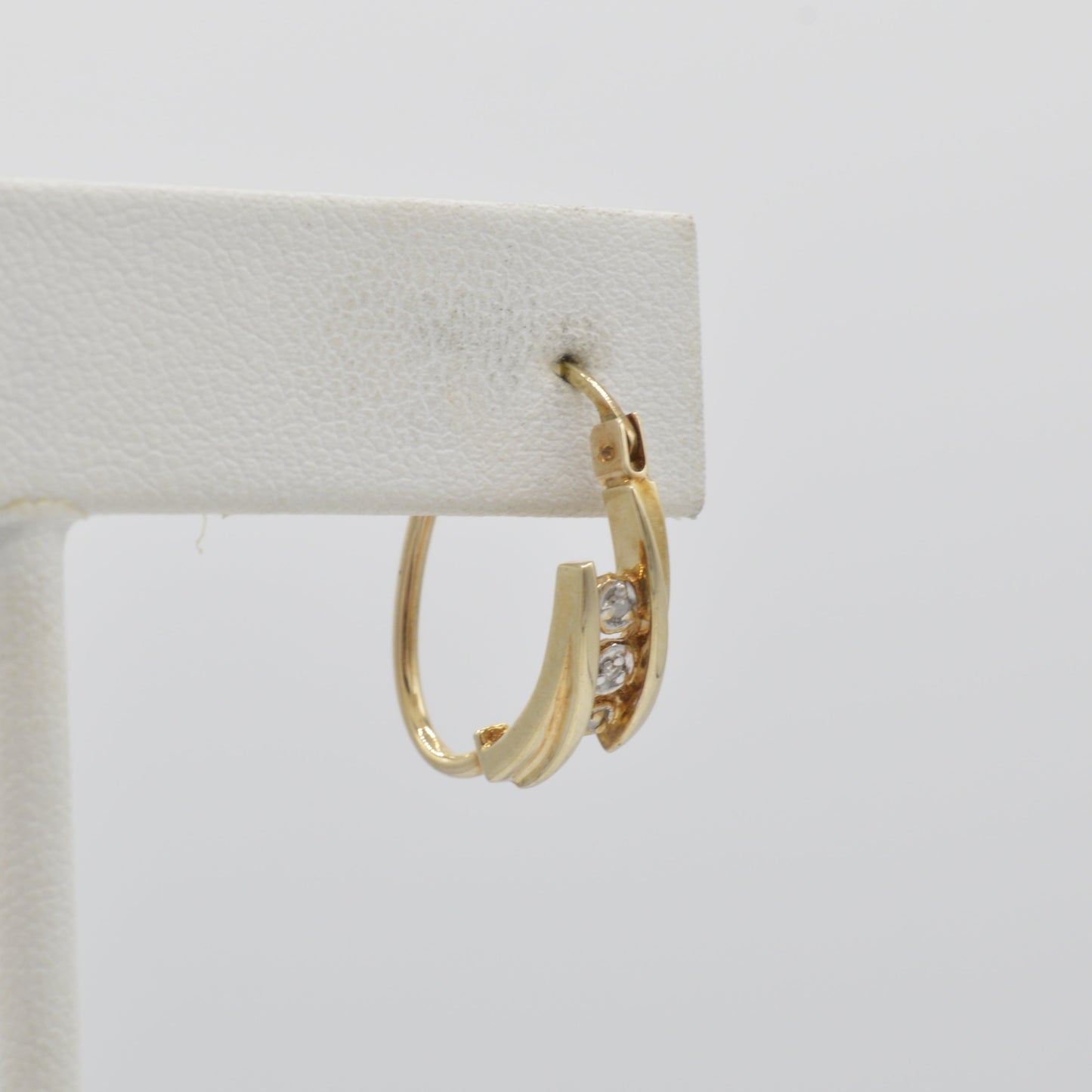 Rose Gold Diamond Huggies