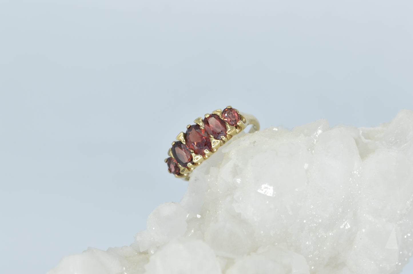 Flush Garnet Ring