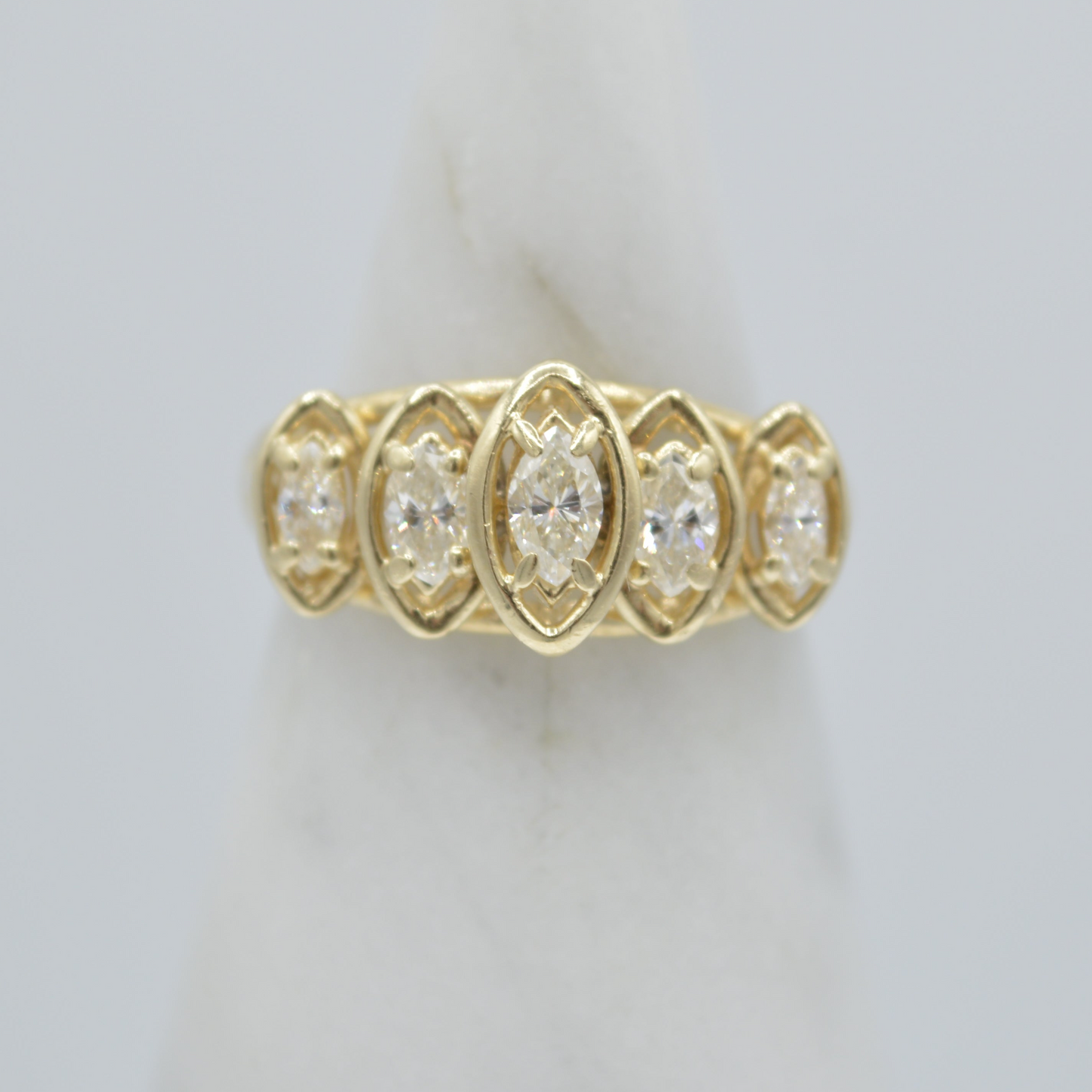 Diamond Marquise Stack Ring