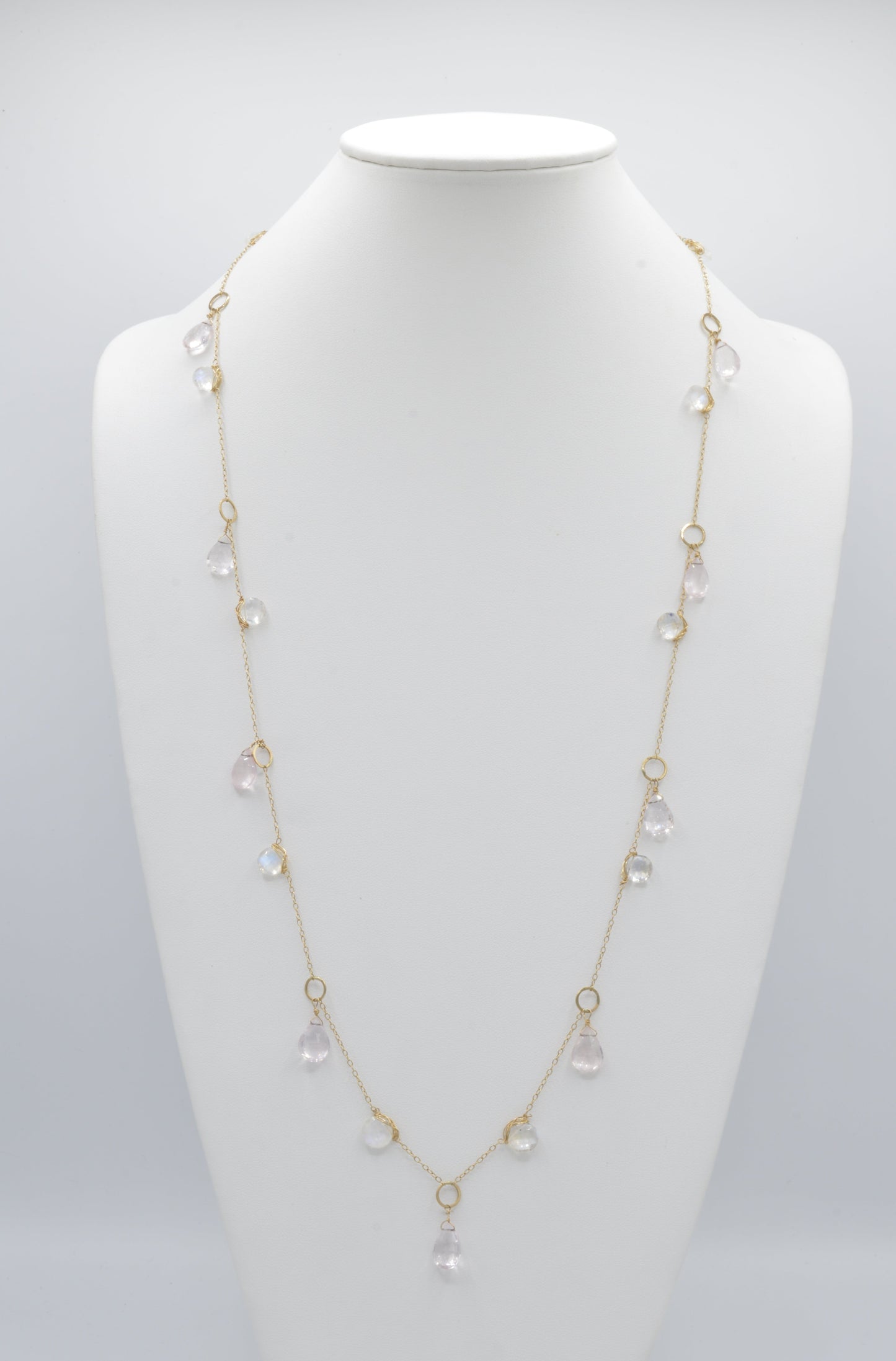 Moonstone Layering Chain, 32"