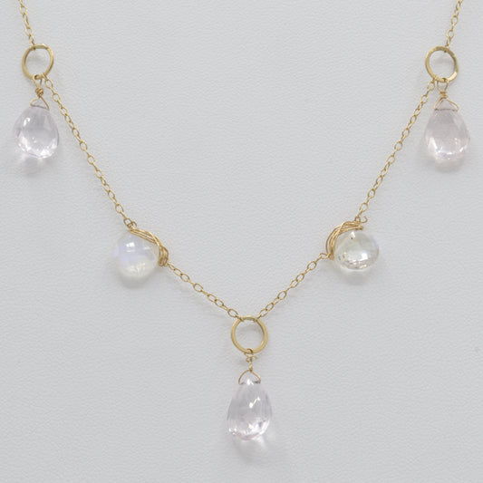 Moonstone Layering Chain, 32"