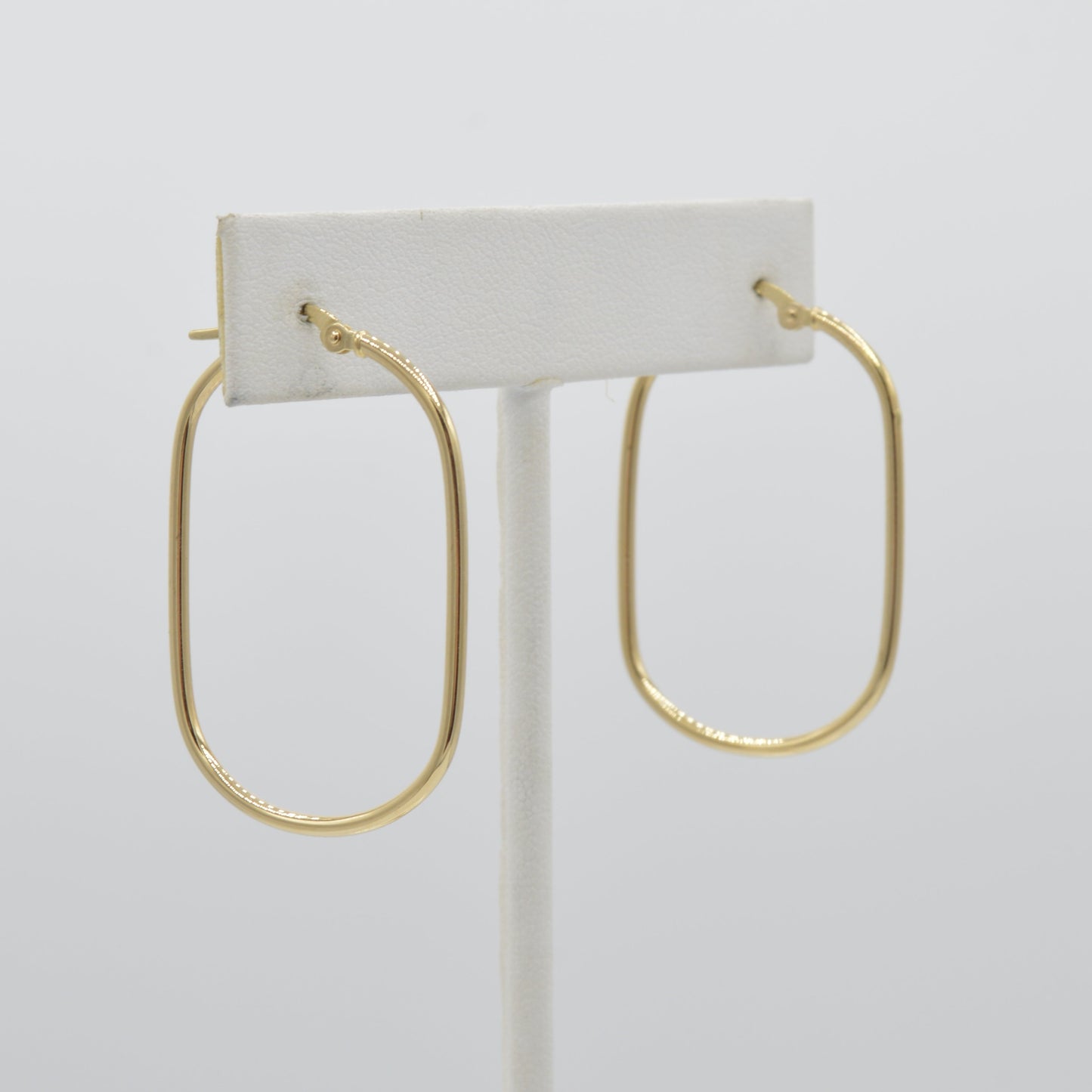 Oval Paperclip Hoops