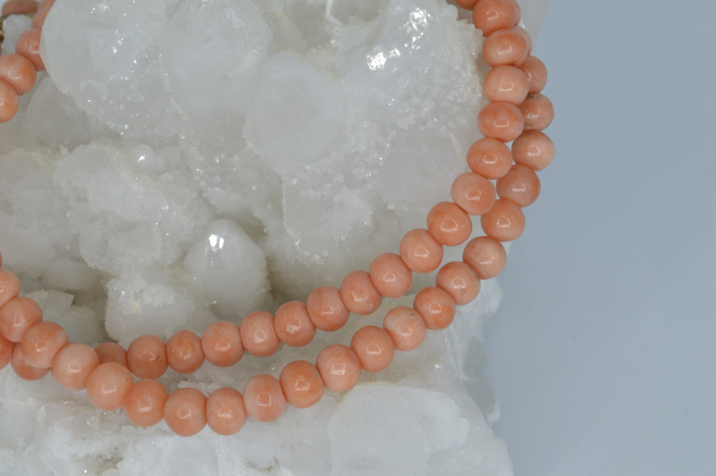 Double Coral Beaded Bracelet