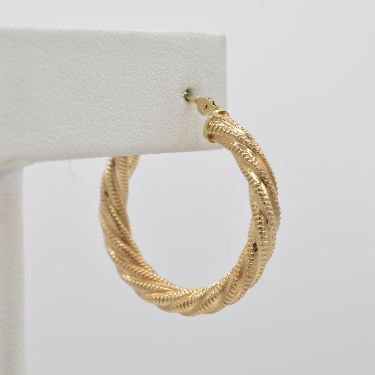 Twisting Gold Hoops
