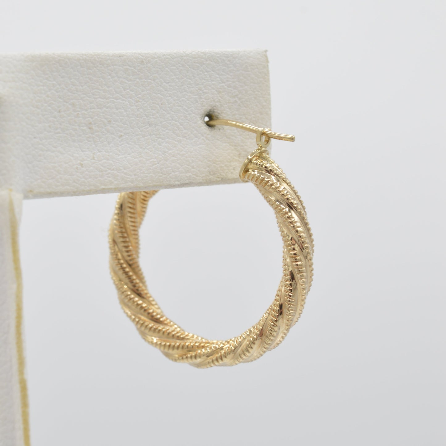 Twisting Gold Hoops