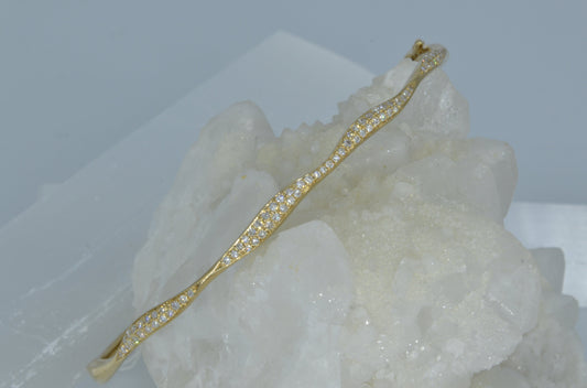 Dainty Wave Diamond Bangle