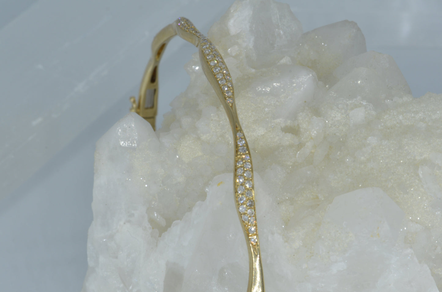 Dainty Wave Diamond Bangle