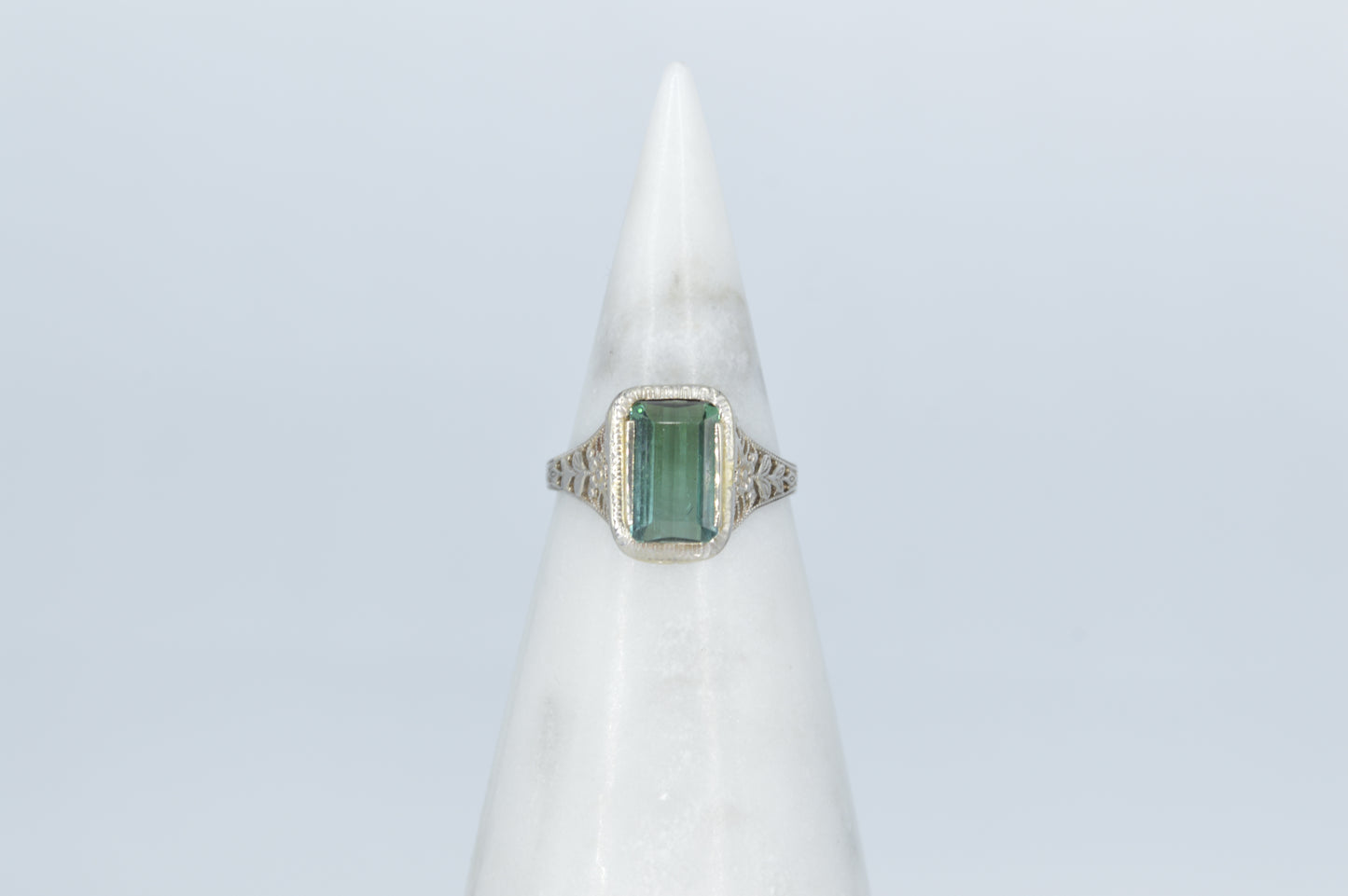 Tourmaline Art Deco Ring