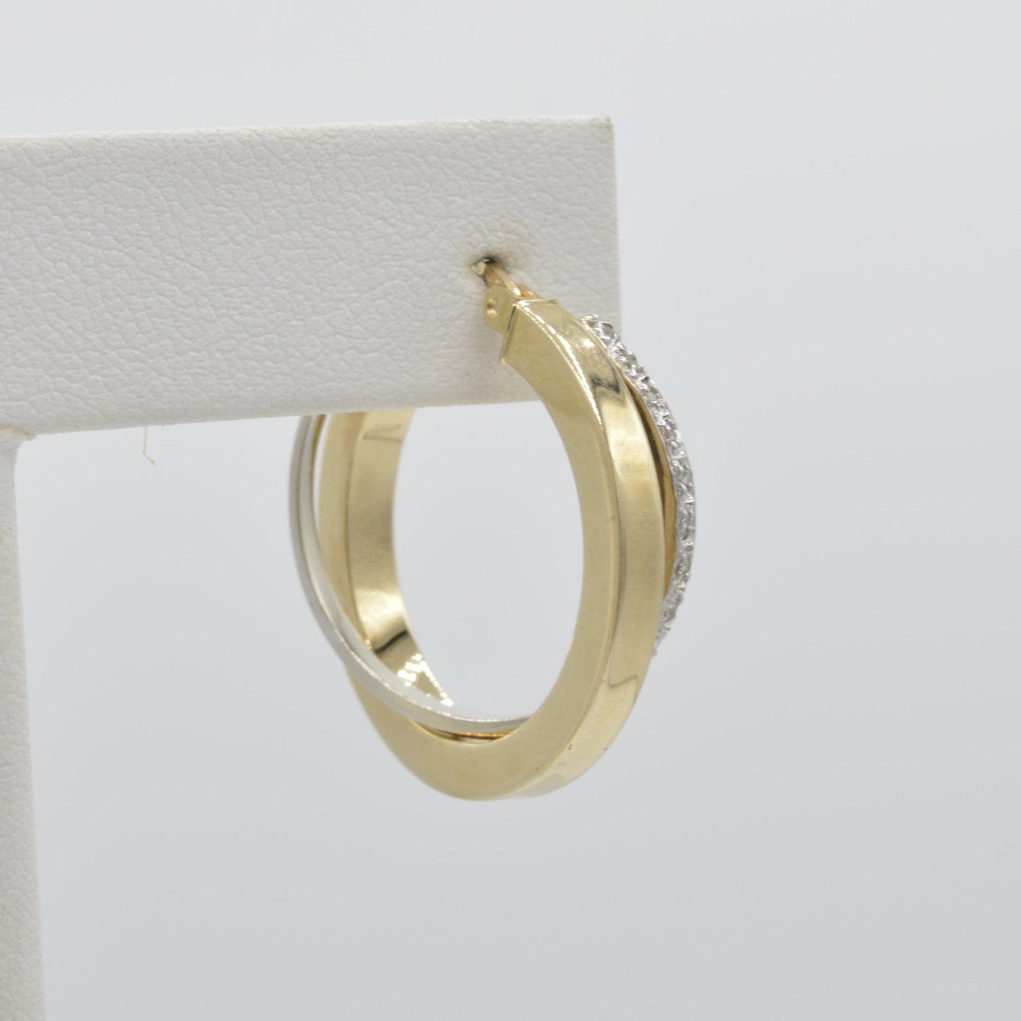2-Tone Interlocked Hoops