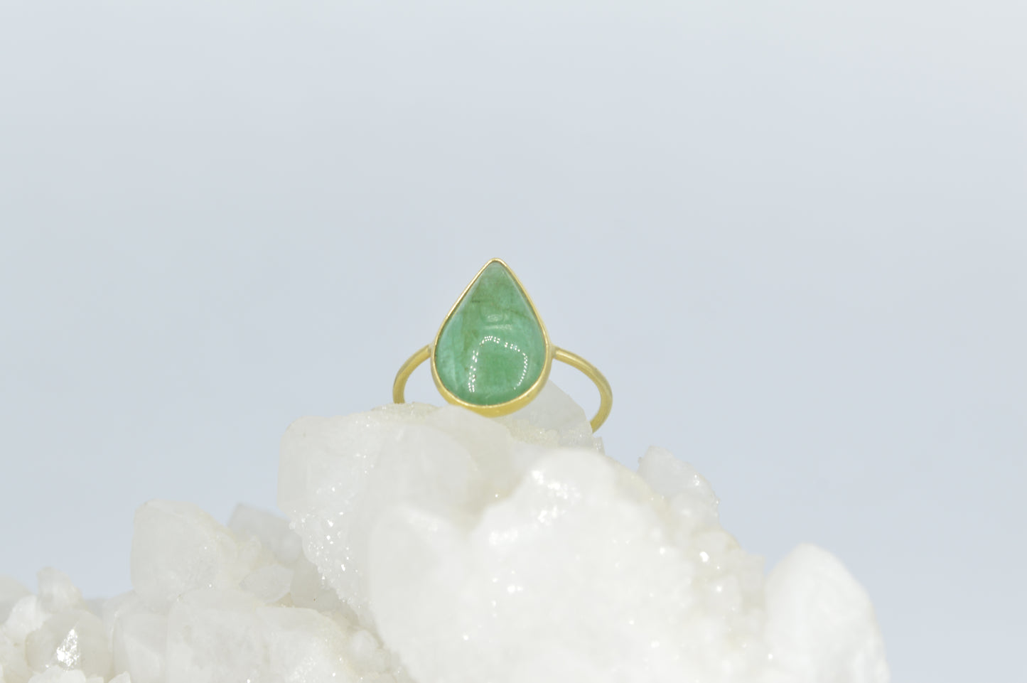 Emerald Teardrop Ring
