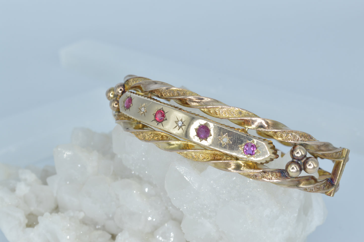Ruby-Inlayed Bangle