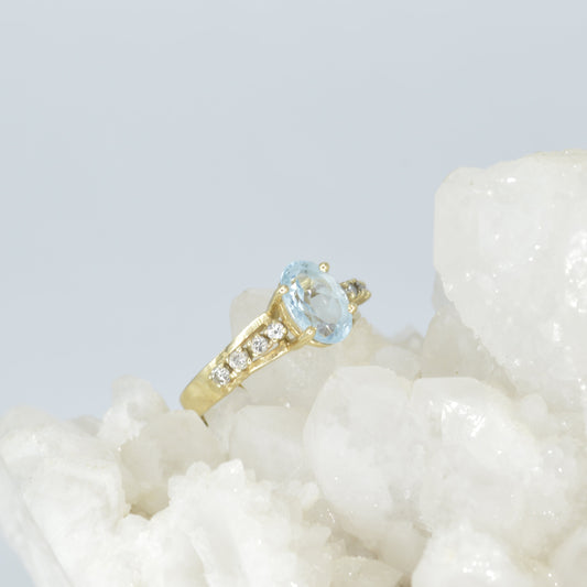 Aqua & Diamond Ring