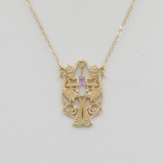 Peacock Sapphire Necklace