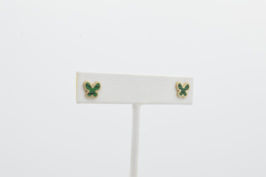 Malachite Butterfly Studs