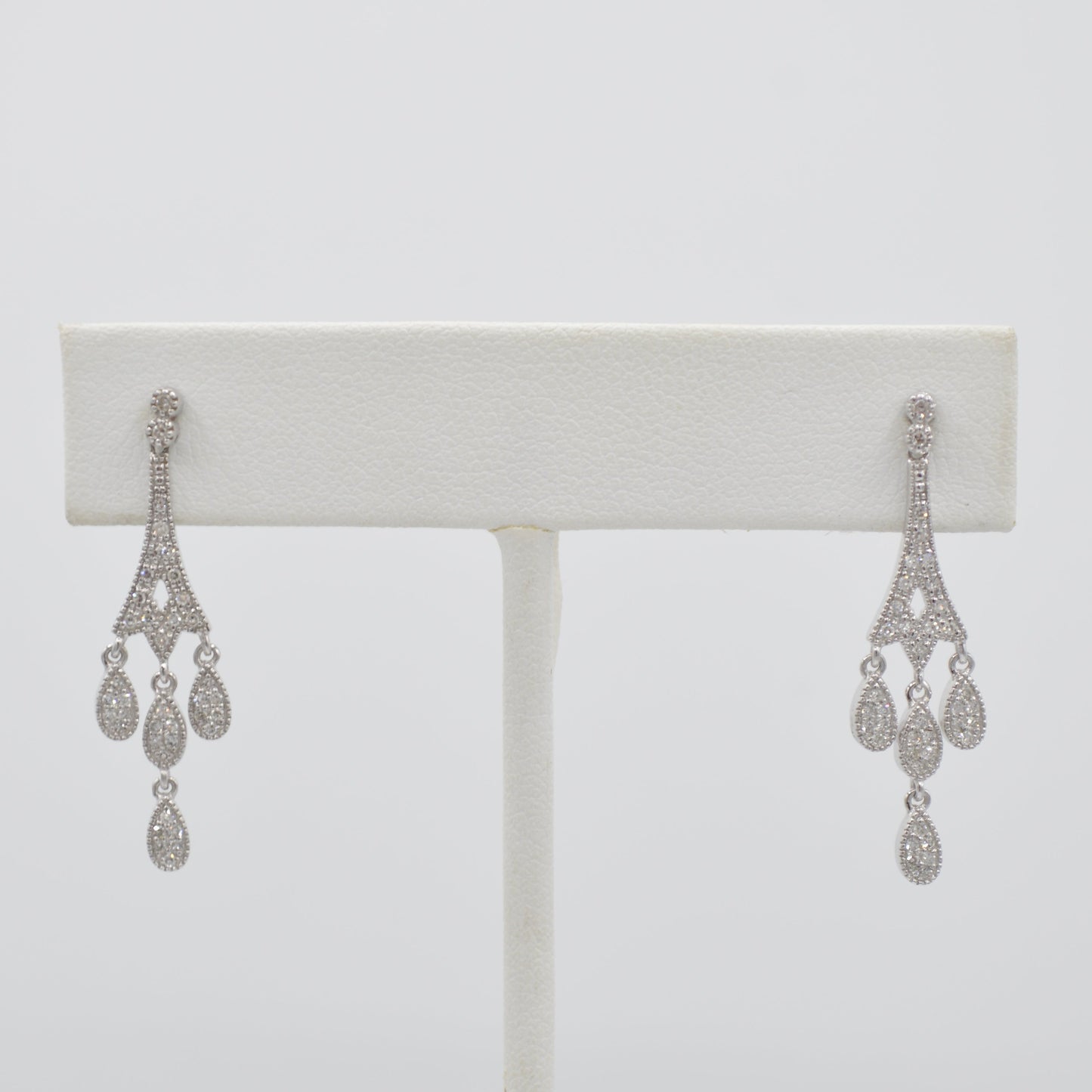 Elegant White Gold Dangles