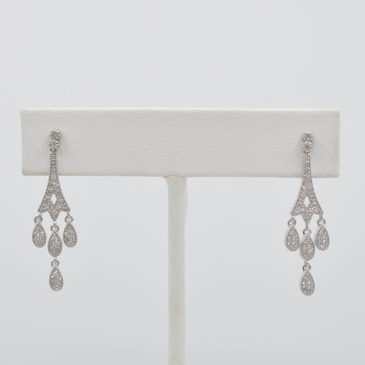 Elegant White Gold Dangles