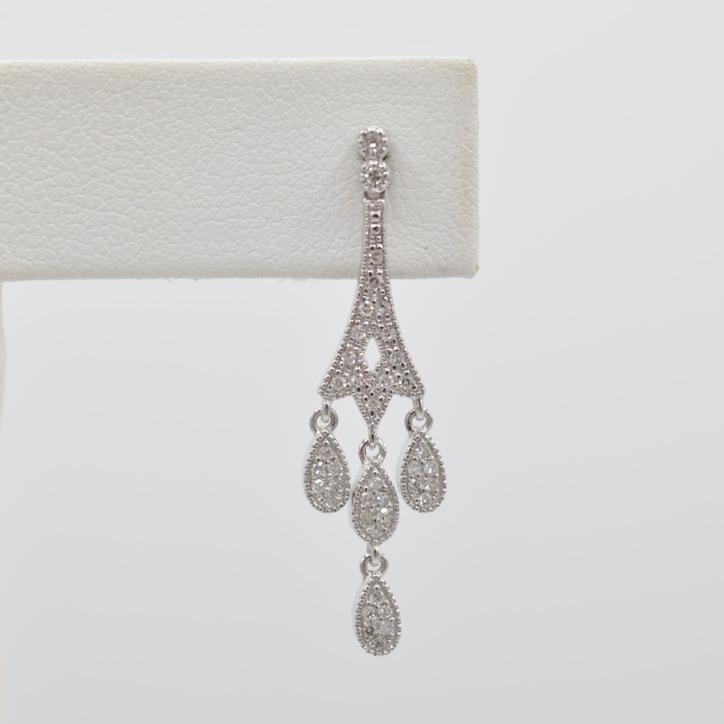 Elegant White Gold Dangles