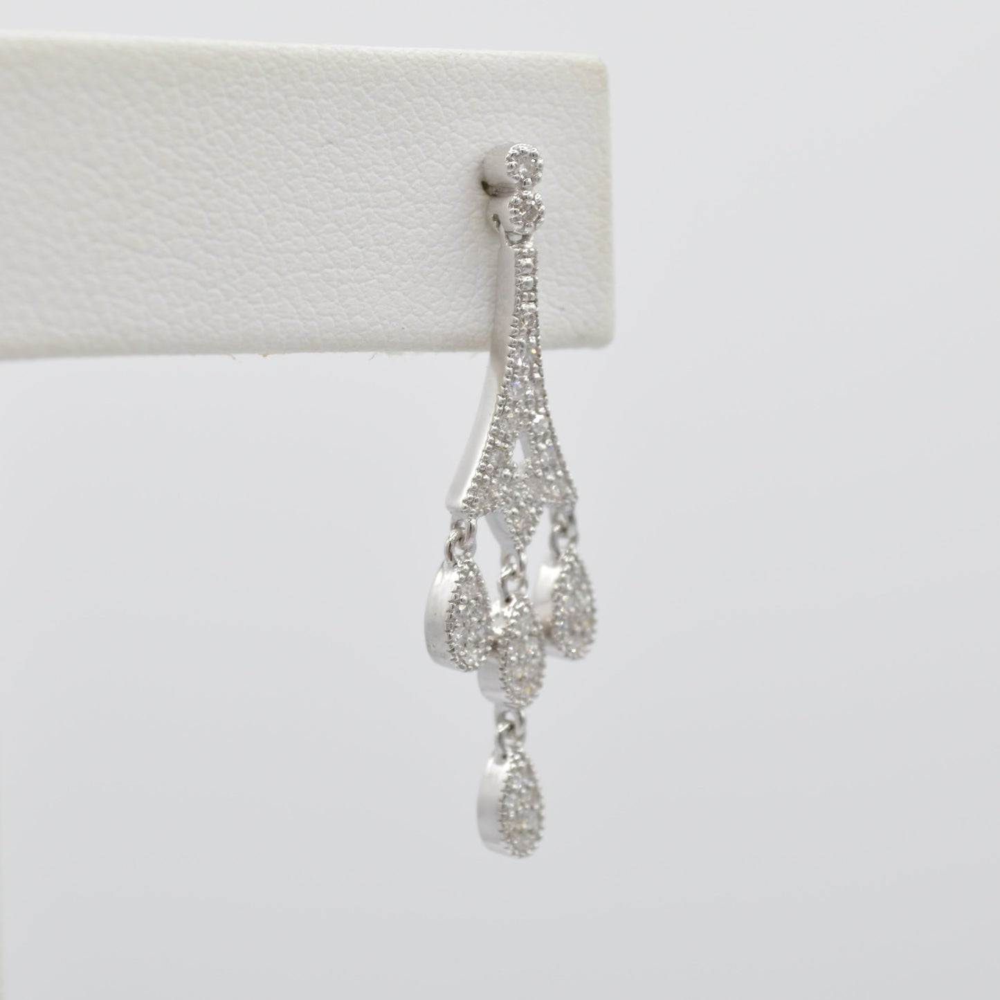 Elegant White Gold Dangles