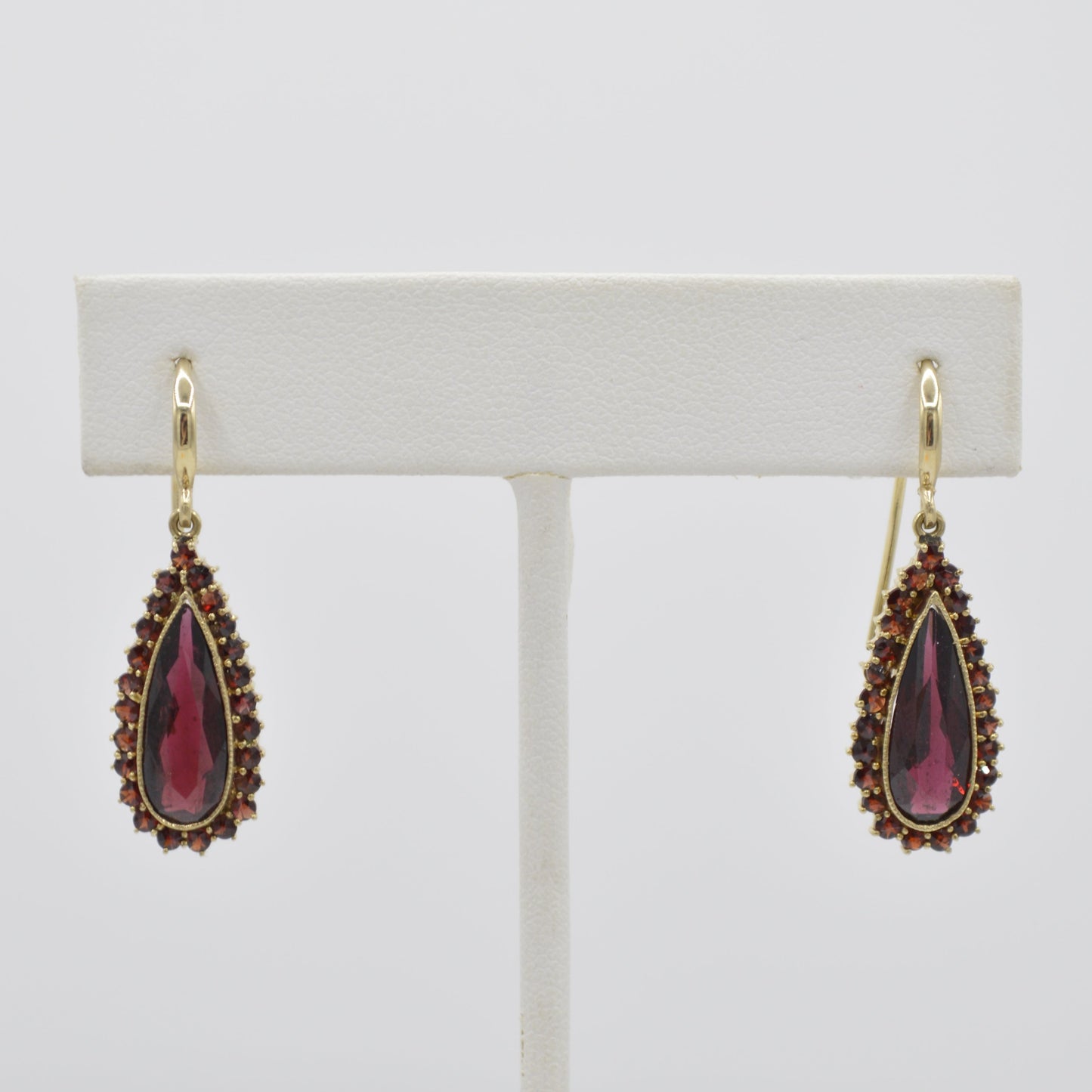 Garnet Teardrop Dangles