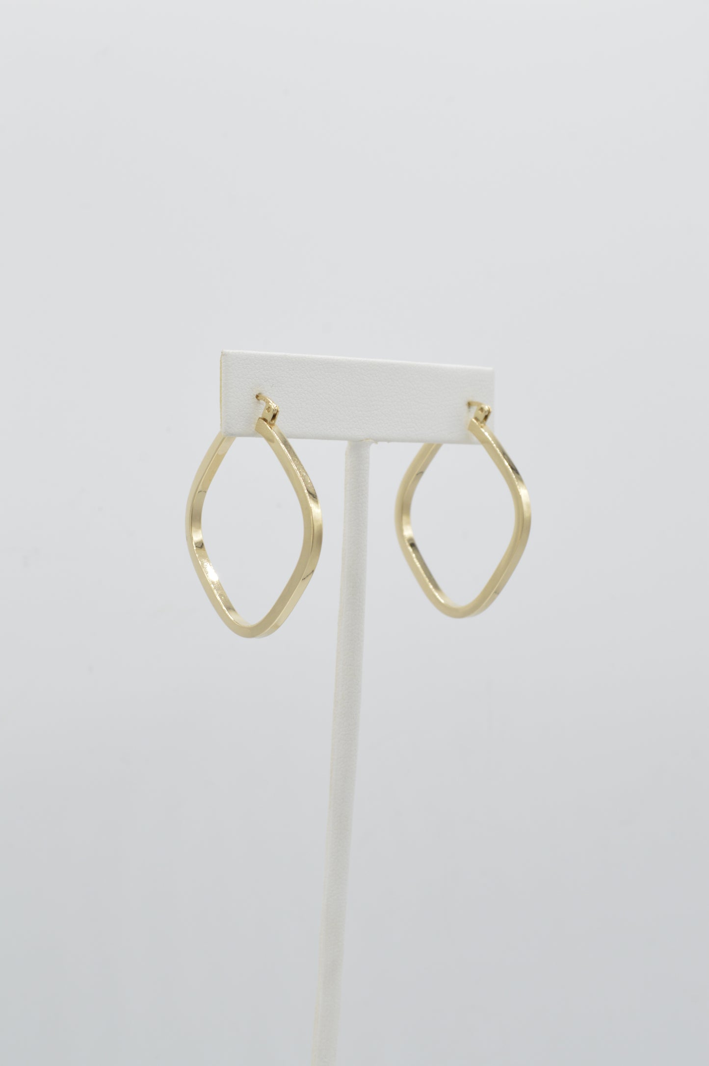 Rounded-Square Hoops, 14k