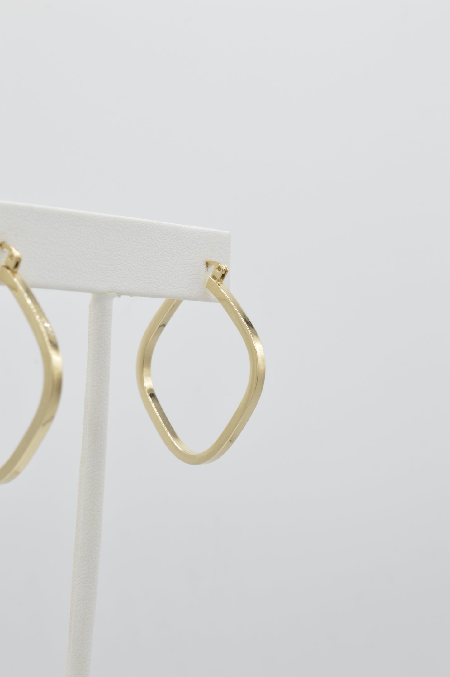 Rounded-Square Hoops, 14k