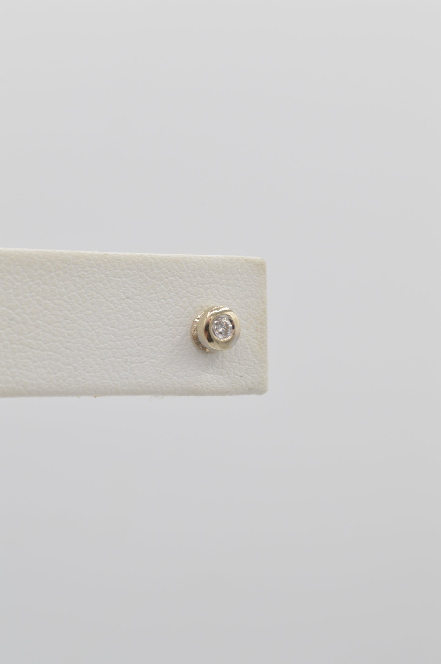 2tone Diamond Bezel Studs, 14k