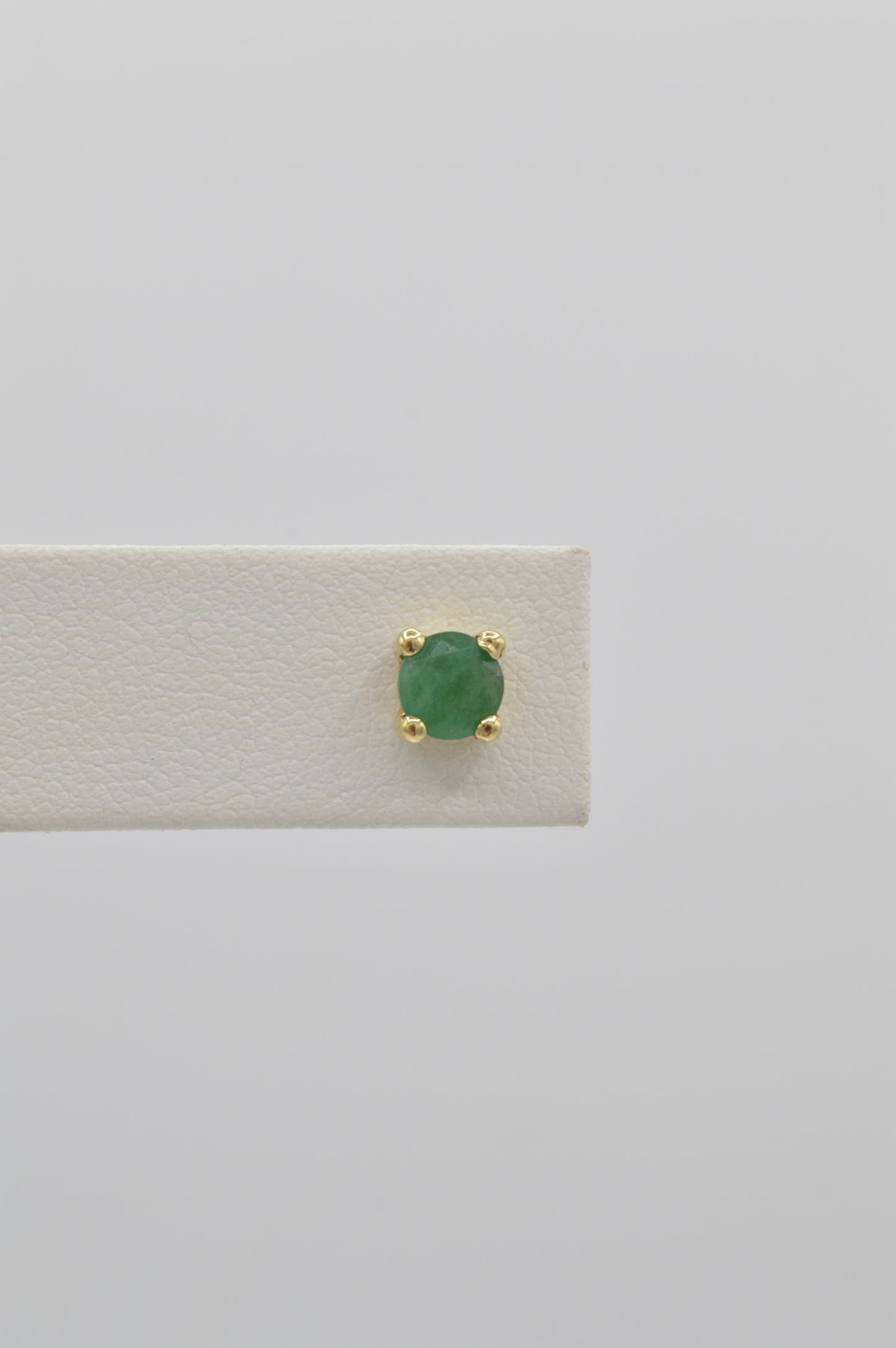 Emerald Square Studs, 14k